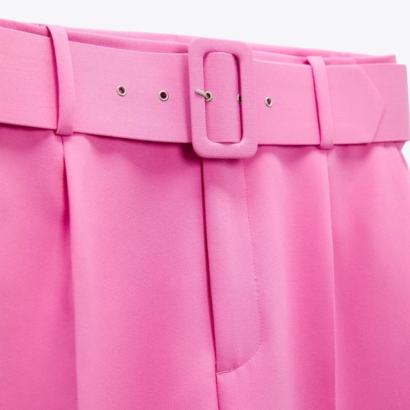 ZARA PANTS WITH FABRIC-COVERED BELT - Picture 5 of 5